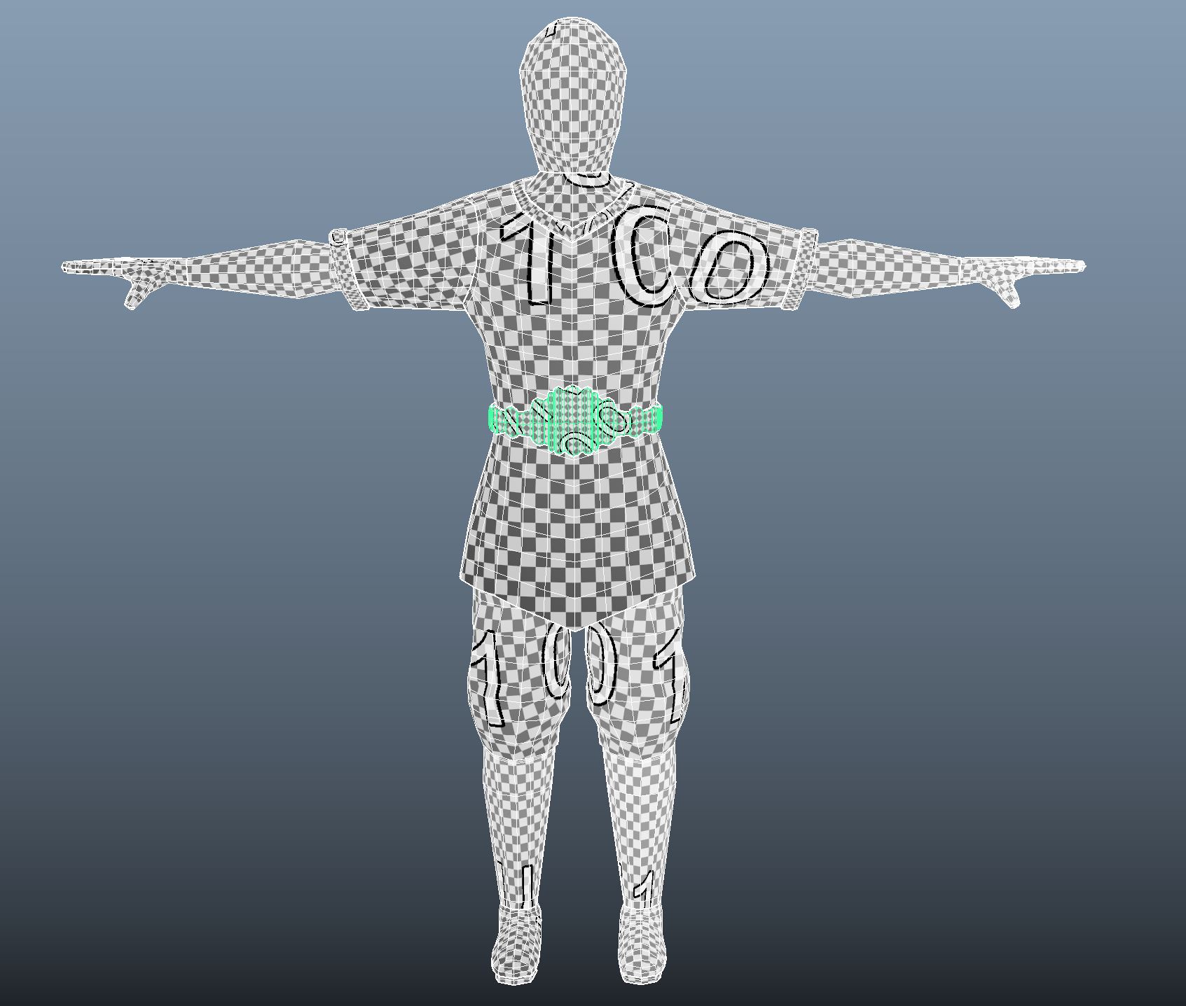 Player Character Model with UVs