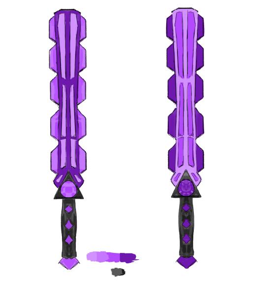 Colored Amethyst Sword Concept