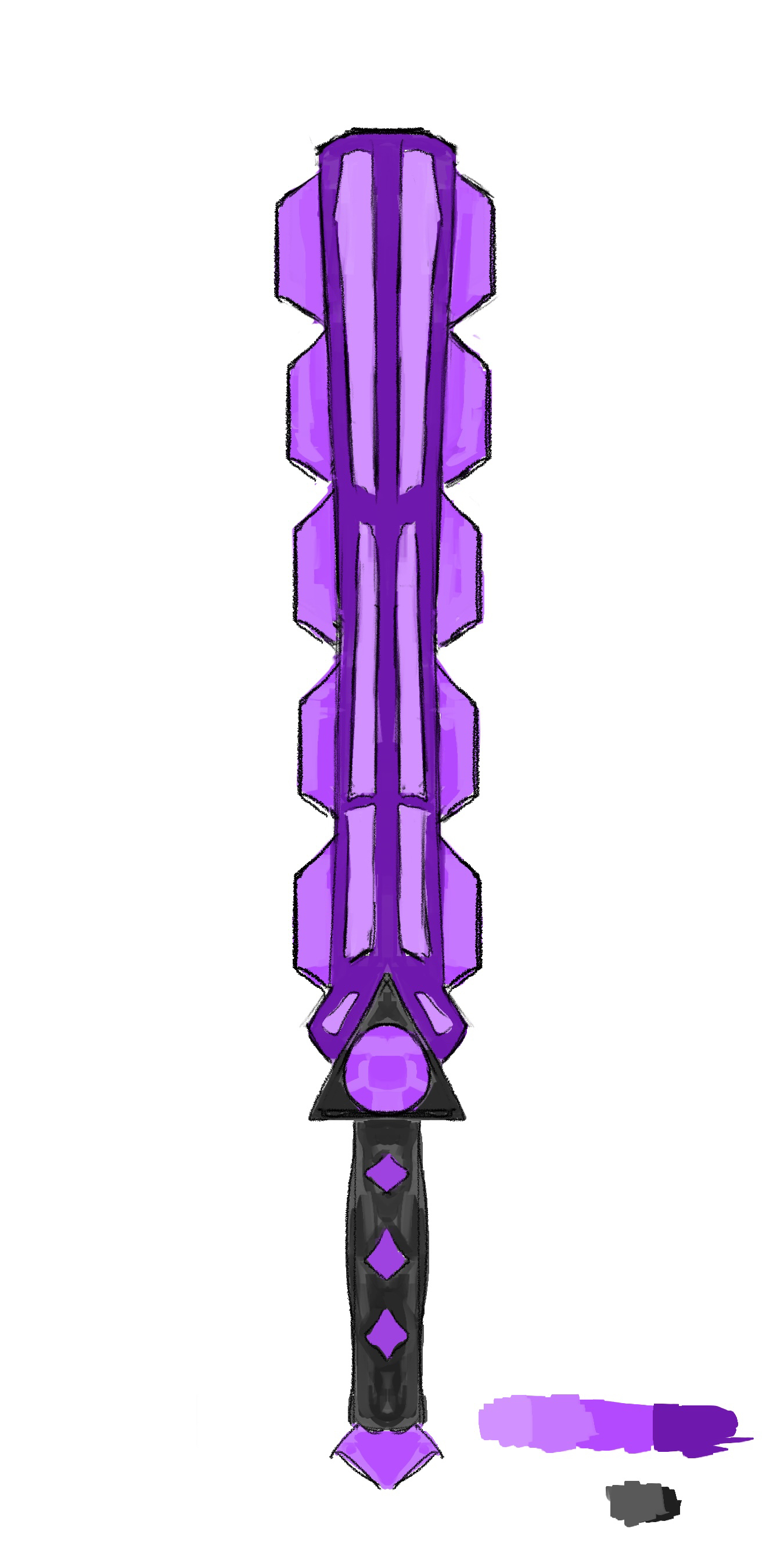 Colored Concept of Amethyst Sword