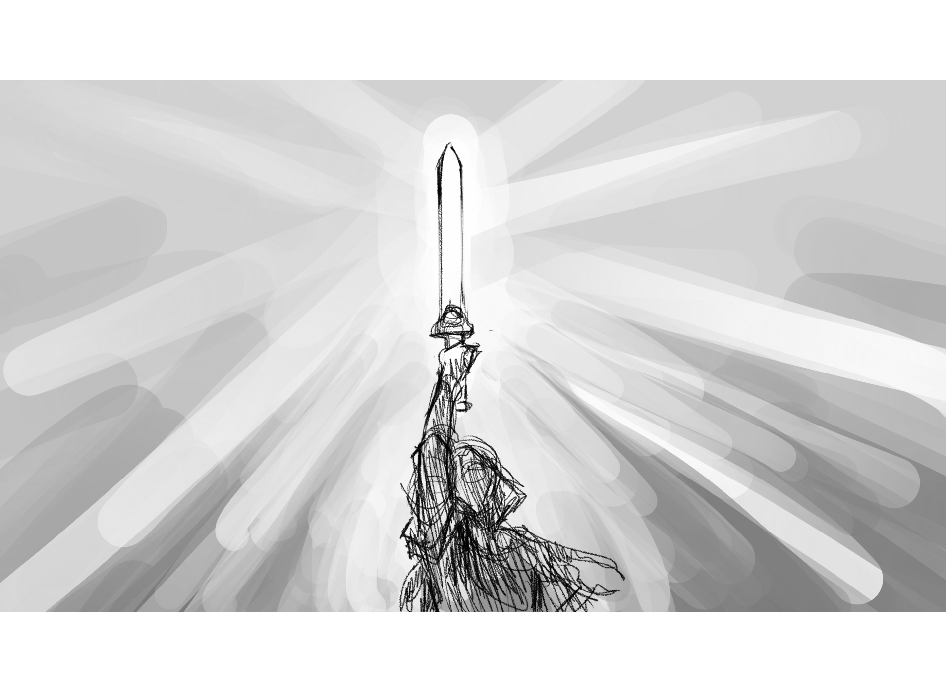 Raising Sword Sketch